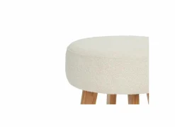 Poefs & Voetenbankjes|Poef Gimli Ø35cm - stof - wit