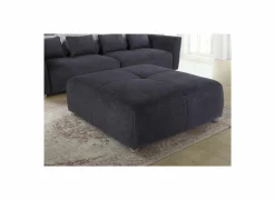 Poef Gulliver 126x126x41cm - stof - donkerblauw- Poefs & Voetenbankjes