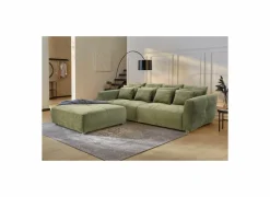 Poef Gulliver 126x126x41cm - stof - groen- Poefs & Voetenbankjes