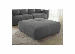 Poefs & Voetenbankjes|Poef Gulliver 126x126x41cm - stof - donkergrijs