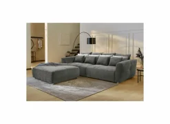 Poefs & Voetenbankjes|Poef Gulliver 126x126x41cm - stof - grijs