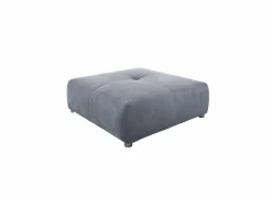 Poefs & Voetenbankjes|Poef Gulliver 126x126x41cm - stof - lichtblauw