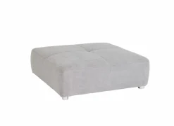 Poef Gulliver 126x126x41cm - stof - grijs- Poefs & Voetenbankjes