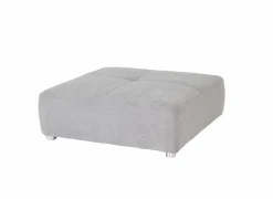 Poef Gulliver 126x126x41cm - stof - grijs- Poefs & Voetenbankjes