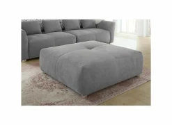 Poef Gulliver 126x126x41cm - stof - grijs- Poefs & Voetenbankjes