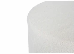 Poefs & Voetenbankjes|Poef Lofoten Ø38cm teddy stof ecru