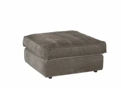 Poefs & Voetenbankjes|Poef Marlon 105x105x51cm - stof - bruin