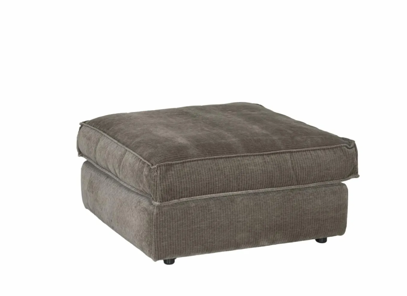 Poefs & Voetenbankjes|Poef Marlon 105x105x51cm - stof - bruin