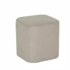 Poef Mono 47x47x51cm - stof - sepia- Poefs & Voetenbankjes