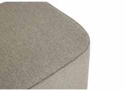 Poef Mono 47x47x51cm - stof - sepia- Poefs & Voetenbankjes