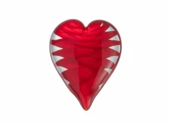 J line Presse papier Hart 8,5x3,5x10,5cm - glas - rood- Decoratieve Accessoires