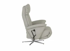 Relaxzetel 7804 elektrisch - leder - grijs- Relaxzetels