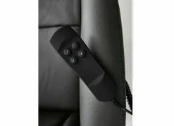 Relaxzetel Hukla elektrisch - leder - antraciet met 2 motoren & extra lange beensteun- Relaxzetels