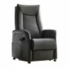 Relaxzetels|Relaxzetel Hukla elektrisch - leder - antraciet met 2 motoren
