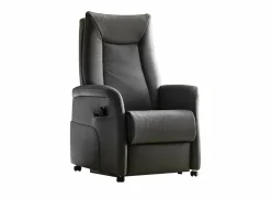 Relaxzetels|Relaxzetel Hukla elektrisch - leder - antraciet met 2 motoren
