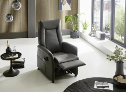 Relaxzetels|Relaxzetel Hukla elektrisch - leder - antraciet met 2 motoren