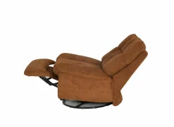 Relaxzetels|Relaxzetel Ike elektrisch - stof - oranje met schommelfunctie