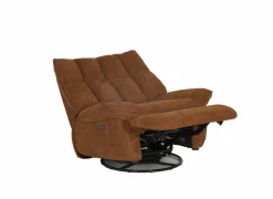 Relaxzetel Ike elektrisch - stof - oranje met accu en schommelfunctie- Relaxzetels