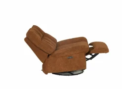 Relaxzetel Ike elektrisch - stof - oranje met accu en schommelfunctie- Relaxzetels