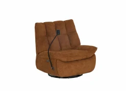 Relaxzetel Ike elektrisch - stof - oranje met schommelfunctie en oplaadstation- Relaxzetels