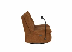 Relaxzetel Ike elektrisch - stof - oranje met schommelfunctie en oplaadstation- Relaxzetels