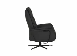 Relaxzetel 7051.57V+Z60 elektrisch - leder - zwart met large zithoogte- en diepte- Relaxzetels