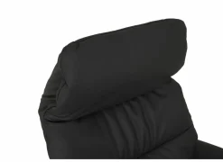 Relaxzetels|Relaxzetel 7051.76V+Z60 elektrisch - leder - zwart met medium zithoogte- en diepte en tilfunctie