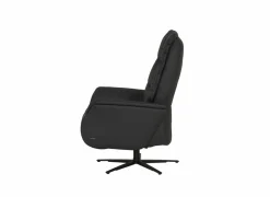 Relaxzetels|Relaxzetel 7051.76V+Z60 elektrisch - leder - zwart met medium zithoogte- en diepte en tilfunctie