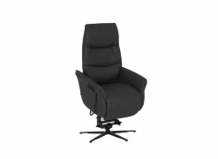 Relaxzetels|Relaxzetel 7051.76V+Z60 elektrisch - leder - zwart met medium zithoogte- en diepte en tilfunctie