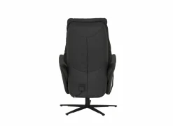 Relaxzetels|Relaxzetel 7051.51V+Z60 elektrisch - leder - zwart met medium zithoogte- en diepte – Maxi versie