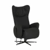 Relaxzetels|Relaxzetel 7589.22V+Z60 elektrisch - leder - zwart
