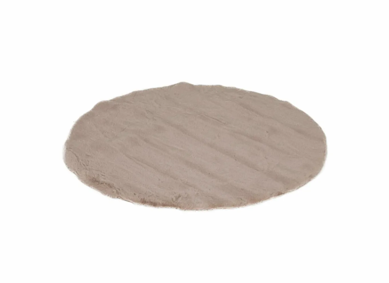 Tapijten|Tapijten|Rond tapijt Serene Ø90cm - nepbont - old rose