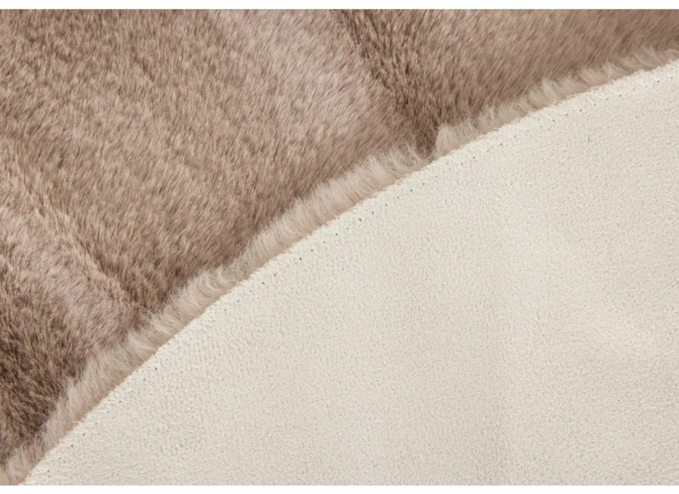 Tapijten|Tapijten|Rond tapijt Serene Ø90cm - nepbont - old rose