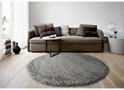 Tapijten|Tapijten|Rond tapijt Twister Ø160cm - polypropyleen - zilver