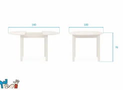 Ronde tafel Coburg 100/140x100cm - melamine - sonoma- Keukentafels|Eettafels