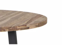 Ronde tafel Corniche Ø140cm - sheesham massief - naturel- Eettafels