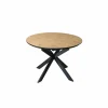 Ronde tafel Dillinger 120/160x120cm - melamine - bruin- Eettafels