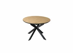 Ronde tafel Dillinger 120/160x120cm - melamine - bruin- Eettafels