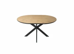 Ronde tafel Dillinger 120/160x120cm - melamine - bruin- Eettafels