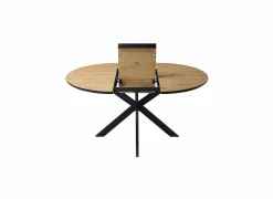 Ronde tafel Dillinger 120/160x120cm - melamine - bruin- Eettafels