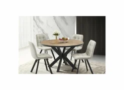 Ronde tafel Estrella Etienne Ø120cm - meubelplaat - industrial oak- Eettafels