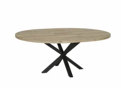 Keukentafels|Eettafels|Ronde tafel Isla Ø130/170cm - lamulux - naturel