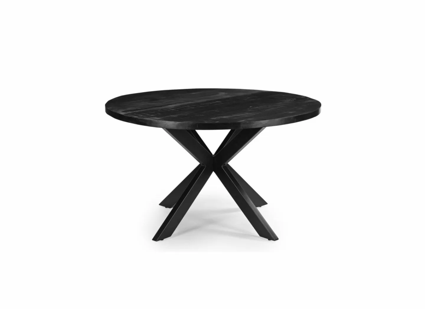 Ronde tafel Sofia Ø130cm - mango massief - zwart- Eettafels
