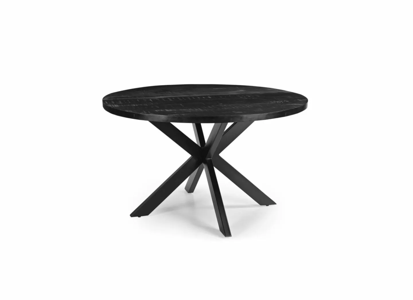 Ronde tafel Sofia Ø110cm - mango massief - zwart- Eettafels