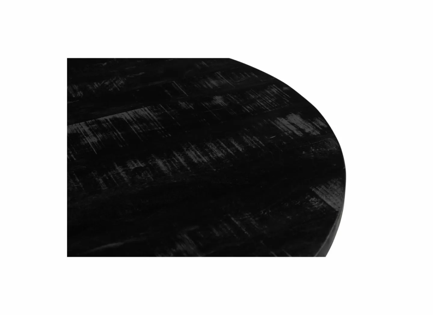 Ronde tafel Sofia Ø110cm - mango massief - zwart- Eettafels