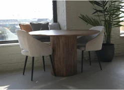 Ronde tafel Solid Ø130cm - mango massief - walnoot- Keukentafels|Eettafels