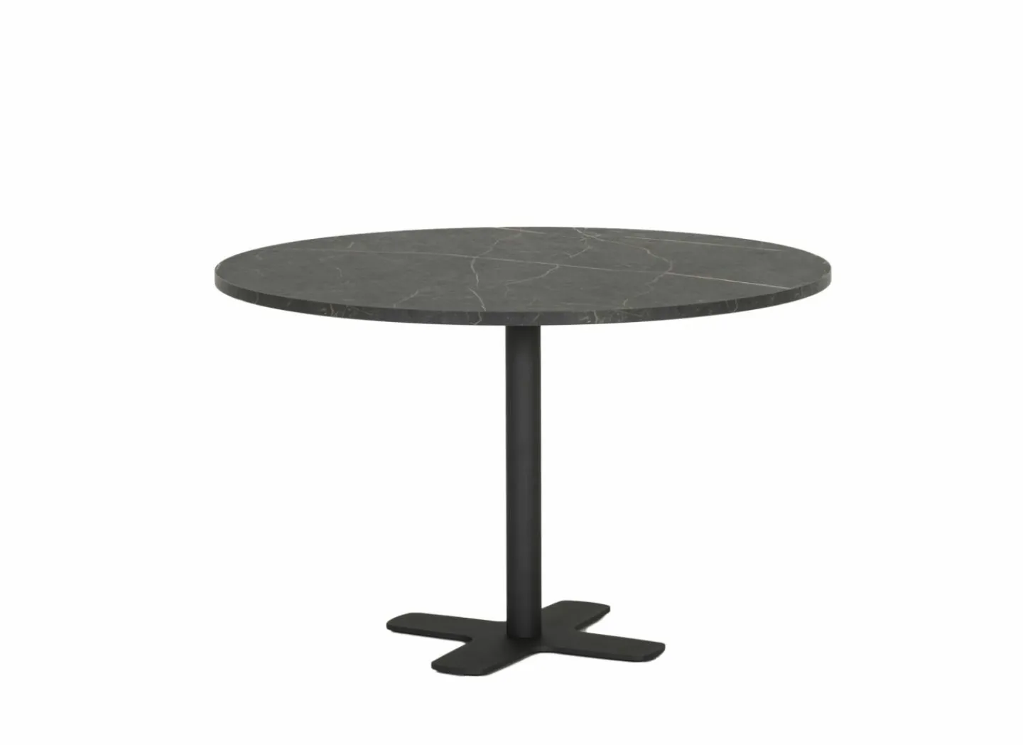 Perfecta Ronde tafel Spinner Ø120cm - decor - antraciet- Eettafels