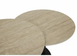 Salontafel Caldera 129/80x80x43,5cm - gesinterd steen - naturel- Salontafels