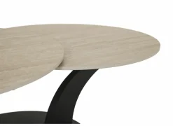 Salontafel Caldera 129/80x80x43,5cm - gesinterd steen - naturel- Salontafels