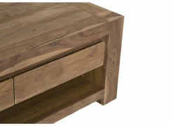 Salontafel Carbone 125x65cm - sheesham massief &  decor - naturel- Salontafels